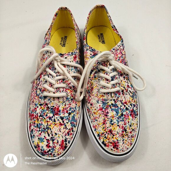 Women's Mossimo Shoes Size 9 Low Top Lace Up Sneakers Speckled Multi Colors - Picture 10 of 13